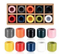 10 Pz Porta Candele da Tavolo, Portacandele in Ceramica, Porta Candela Foro da 1,7 cm 10 Colori Ugelli Portacandele per Casa Matrimonio Compleanno Decorazione da Tavola Candele Rituali