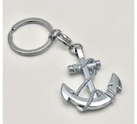 10 PZ Portachiavi in metallo con ANCORA marina grande BOMBONIERA 0VWU