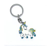 10 PZ Portachiavi metallo UNICORNO CELESTE incantato BOMBONIERA 15HD