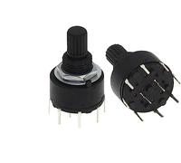 10 PZ RS16 Plastica 16 MM Rotary Band Switch 2 Pole 3 4 Posizione 1 Pole 5 6 8 Posizione Maniglia Lunghezza 15 MM Axis Band Switch (Size : 1 Pole 8)(1 Pole 5)