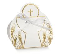 10 pz sacchettino calice con croce per comunione portaconfetti mm 65 x 40 x 95