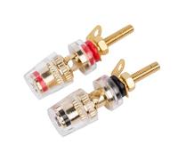 10 Pz/set Altoparlante Placcato Oro Terminal Binding Post 4mm Spina A Banana Presa Amplificatore A Bassa Frequenza Connettore for Altoparlanti(Red Long 10PCS)