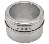 10 Pz / Set Coperchio Trasparente Magnetico Acciaio Inossidabile Contenitore per Spezie Salsa Pepe Condimento Contenitore Conservazione Cucina