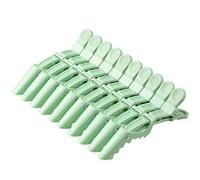 10 pz/set di clip multicolore coccodrillo clip in plastica trasparente parrucchiere fermagli per taglio capelli professionale antiscivolo coccodrillo clip salone accessori fai da te forcine per capelli (10pcs-avocado verde)