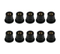 10 Pz/Set M4/M5/M6 Dado del Parabrezza del Motociclo, Moto Parabrezza Viti Carenatura Bulloni, Gomma Metrica Dadi Bene Parabrezza Parabrezza Carenatura Cowl (Convex type, M6)