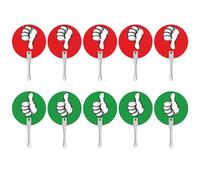 10 Pz/set Pollice Su Pollice Giù Tuning Paddles per Classroom Insegnante Asta Sì O No Paddles Vero Falso Paddle