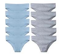 10 Pz/set Solido A Costine Mutandine Senza Cuciture In Cotone Solido Biancheria Intima Traspirante Vita Bassa Hip-Covered Slip Lingerie, R, L