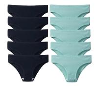 10 Pz/set Solido A Costine Mutandine Senza Cuciture In Cotone Solido Biancheria Intima Traspirante Vita Bassa Hip-Covered Slip Lingerie, G, L