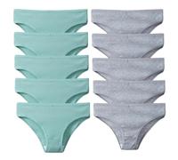 10 Pz/set Solido A Costine Mutandine Senza Cuciture In Cotone Solido Biancheria Intima Traspirante Vita Bassa Hip-Covered Slip Lingerie, M, XL
