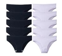 10 Pz/set Solido A Costine Mutandine Senza Cuciture In Cotone Solido Biancheria Intima Traspirante Vita Bassa Hip-Covered Slip Lingerie, F, XL