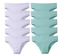10 Pz/set Solido A Costine Mutandine Senza Cuciture In Cotone Solido Biancheria Intima Traspirante Vita Bassa Hip-Covered Slip Lingerie, L, XL