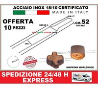 10 PZ SPILLONE CM 52 PER PANETTONE E COLOMBA SPILLONI ACCIAIO OFFERTA 9 2024
