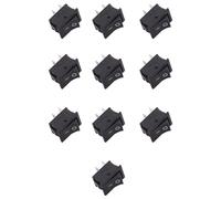 10 Pz SPST Nero 2 Pin Interruttore AC 125V 10A 250V 6A