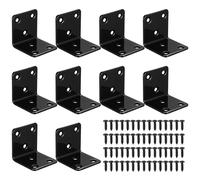 10 Pz Staffe Angolari Metallo per Legno, Staffa Angolare a 90 Gradi, 40X40X40Mm