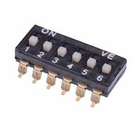 10 Pz Switch Electronics DIL Switch 6 Vie 2.54mm SPST Solder