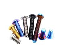 10 pz Tc4Gr5Titanio torx vite a testa pulsante M5 M6 * 10/15/20/25/30 Gloden Arcobaleno Colore Nero sei lobo titanio vite a testa tonda(Titanium colour,25MM_M6 10PCS)