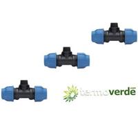 10 pz Tee PE filetto M Irritec 916 Ø25 x ¾" x Ø25 PN16