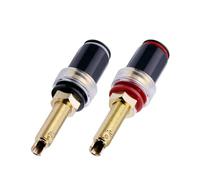 10 pz terminale altoparlante 50mm rame puro placcato oro morsettiera amplificatore connettore presa jack a banana audio