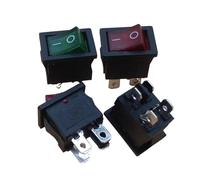 10 PZ Tipo di Nave Interruttore Luce Rossa Verde 15 * 21mm 4PIN ON OFF Barca Interruttore A Bilanciere 6A/250 V 10A/125 V 4 Punti di Contatto(Green)
