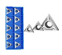 10 pz Tornio CNC Lama in Alluminio TCGT0902/1102/16T3 Tornio Triangolare Foro Interno E Cerchio Esterno Lama for Utensile di Tornitura(TCGT110208 AK H01)