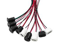 10 Pz USB-C 2/4/5Pin Presa di ricarica rapida CC ad alta corrente con piastra di bloccaggio a scatto dado PH2.0 Tipo-C Connettore femmina impermeabile Martinetti(5 Line Black with CC)
