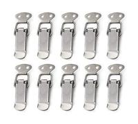 10 pz Valigia Toggle Catch Argento Decorativo Hasp Box per Chiusura Chiusura Trinket Strumento Pratico Serrature Molla Caricato Fibbia
