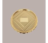 10 Pz Vassoio Tondo Medoro Oro in Plastica Rigido Dm28 cm Alcas