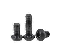 10 PZ Viti Esagonali M5 8mm Acciaio Inossidabile Nero Grado 10.9 ISO7380 A2-70 Viti a Testa Tonda Esagonale Viti Bulloni Esagonali