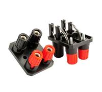 10 Pz WP4-10A 4 Poli Esterno 4mm Banana Binding Post Jack Audio Amplificatore Altoparlante Filo Terminale a Molla Interruttore Presa del Connettore(10Pcs Curved needle)