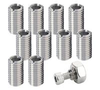 10 raccordi filettati M10 su m8 Mirror, dado di avvitamento M8, adattatore filettato filettato, kit di riparazione filettatura, Helicoil M8 in metallo, per turbine a vapore meccaniche