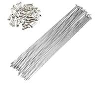 10 raggi e nippli in acciaio inox ad alta resistenza, per ruote da 27,5" e 700C, kit di raggi per bici da strada/mountain bike, set di riparazione per ruote di biciclette (256 mm)