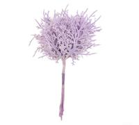 10 rami artificiali di foglie di pino per ghirlande natalizie e decorazioni per la casa, materiali in plastica e ferro, adatti per feste e progetti di nozze (viola chiaro)