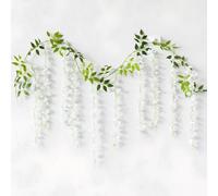 10 rami di glicine da appendere, fiori artificiali decorativi da appendere, adatti per matrimoni, archi, cerimonie, feste e raduni, come decorazioni floreali