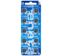 10 RENATA 357 SR44W batteries Argento 1.55V Orologio 303 Exp 2026 10BL Nuovo