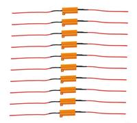 10 resistori di carico a LED da 50 W 6 Ohm per flash Fix Error Canceller per indicatori di direzione, freno fendinebbia, lampadina faro per luci targa drl set adattatore