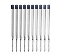 10 ricariche nere sostituibili per penne a sfera in metallo, 1 mm, forniture per ufficio