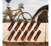 10 Riflettori Pedali Bici Plastiche Antiscivolo | Materiale plastico per robusto, impermeabile, antiruggine, installazione rapida sui pedali