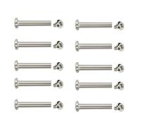 10 rivetti per riparazione ruote bagagli 30/35/40/45/50 mm interni a vite esagonale rivetti viti in metallo per la riparazione, 30 mm , One Size