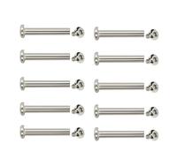 10 rivetti per riparazione ruote bagagli 30/35/40/45/50 mm interni a vite esagonale rivetti viti in metallo per la riparazione, 35 mm., One Size