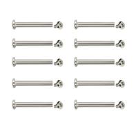 10 rivetti per riparazione ruote bagagli 30/35/40/45/50 mm interni a vite esagonale rivetti viti in metallo per la riparazione, 40 mm., One Size