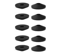 10 rondelle di tenuta coniche nere in gomma per WC da serbatoio a ciotola, diametro interno 6 mm, diametro esterno 25 mm