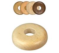 10 rosette per tubi di riscaldamento singoli, diversi legni e dimensioni, copertura per tubi, rosette di copertura, rivestimento, rosette per radiatore, legno, parquet, rosette in legno (19 mm, acero)