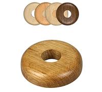 10 rosette per tubi di riscaldamento singoli, diversi legni e dimensioni, copertura per tubi, rosette di copertura, rivestimento, rosette per radiatore, legno, parquet, rosette in legno (15 mm,