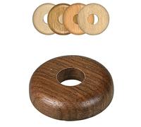 10 rosette per tubi di riscaldamento singoli, diversi legni e dimensioni, copertura per tubi, rosette di copertura, rivestimento, rosette per radiatore, legno, parquet, rosette in legno (15 mm, noce)