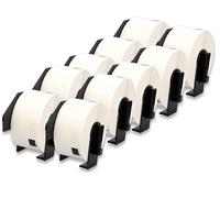 10 ROTOL1 ETICHETTE ADESIVE COMPATIBILE BROTHER DK-11208 38x90 mm CON SUPPORTO