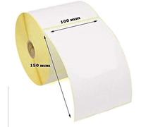 10 rotoli (5000 etichette) di etichette per stampa termica diretta, colore: bianco, 100 x 150 mm, per stampante Zebra GK420D GX420D GK420T