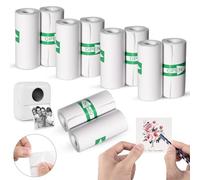 10 Rotoli Carta di Stampa della Ricarica delle Macchine Fotografiche Istantanee Bambini Carta per Stampante Termica Autoadesiva per Bambini Fotocamera Stampante, Mini Stampante Termica, 55mm*3M