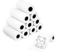 10 Rotoli Carta per Stampante Termica 55mm26mm6M