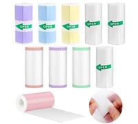 10 Rotoli Carta per Stampante Termica, GuKKK Mini Stampante Fotografica, Etichette Adesive Stampabili Autoadesive, Carta di Stampa Della Ricarica(57 x 25 mm)