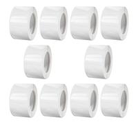 10 rotoli da 500 etichette rotonde trasparenti per buste, autoadesive, per rotolo, per la decorazione di scatole regalo, materiale PVC a lunga durata